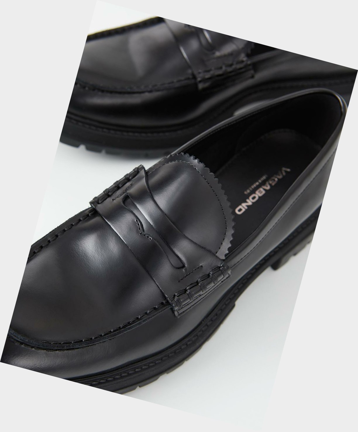 Vagabond Johnny Loafers Herre Sort | 2591ZFVYG